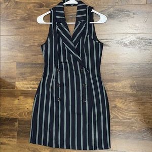 Stripe blazer dress